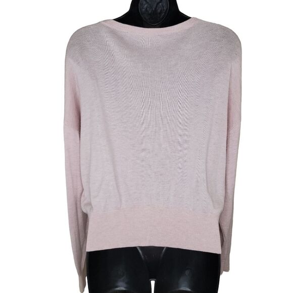 White House Black Market Cable Relaxed Cardigan Heather Rococo Size Large - Picture 3 of 8